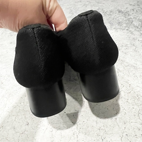 NEW VIVAIA Almond Toe Chunky Heels Black Stress Free 41.5 US 10 - Picture 5 of 10